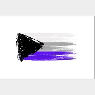 Pride Collection - Demisexual Pride Flag (Paint Streak/Horizontal) Posters and Art